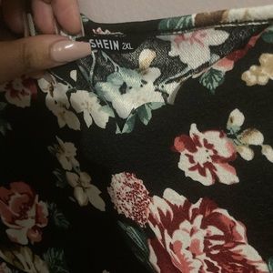 Shein floral plus sized blouse